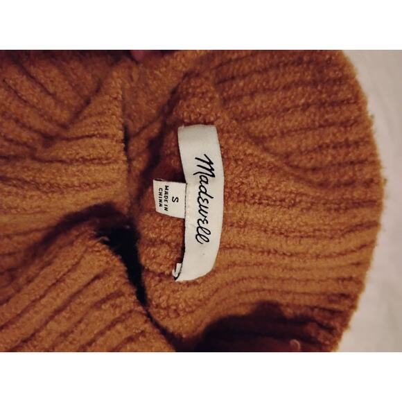 Madewell Northfield Mockneck Sweater Mustard Yellow Wool Blend Size Small - Picture 3 of 5